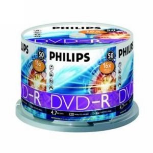 Philips DVD-R 4.7 GB 16x speed in cakebox 50 stuks