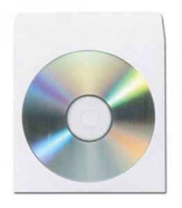Papieren sleeves voor CD/DVD met flap 100 stuks